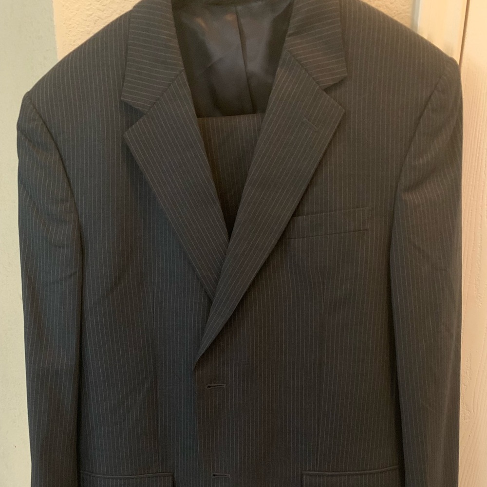 Jo’s. A. Bank black strip suit with pants